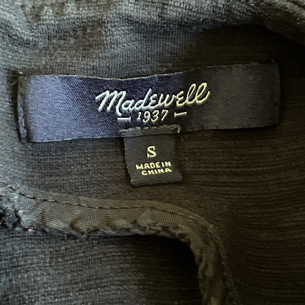 Madewell Size S Black‎ Spacedye Cotton Blend Sleeveless Midi Dress Whimsigoth - Picture 10 of 12